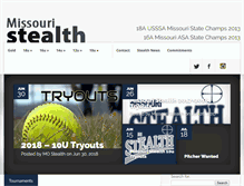 Tablet Screenshot of missouristealthfastpitch.com